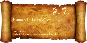 Homoki Teréz névjegykártya